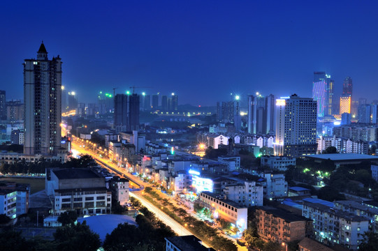 城市新区夜景