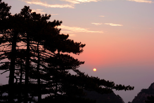 黄山风光 黄山日出剪影