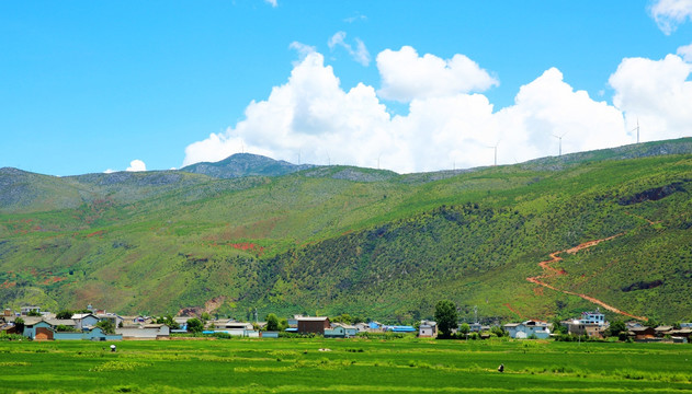 山下田园 云南风光  大图