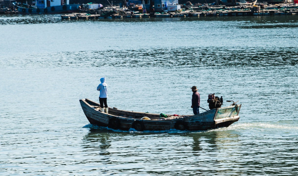 渔船 船 海水 大海 木船