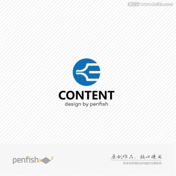 字母E鋼筆logo