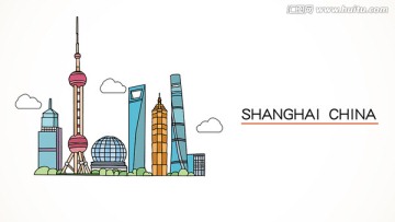 上海卡通矢量图