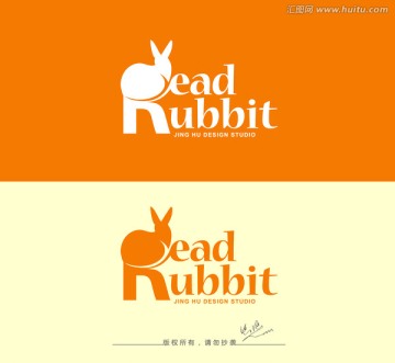 兔子logo 字母R