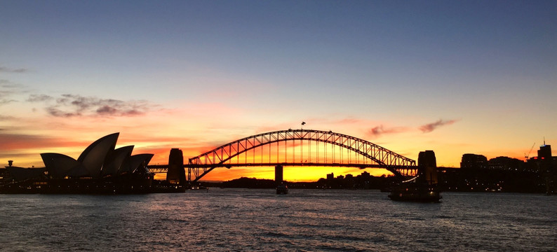 澳洲大桥夜景