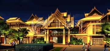 东南亚建筑夜景亮化设计