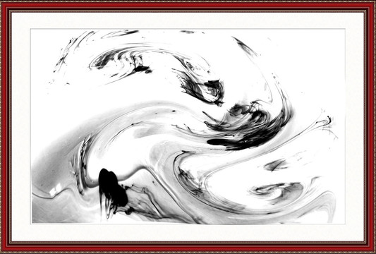 水墨裝飾畫 合層