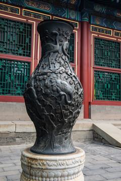 花瓶 铜雕