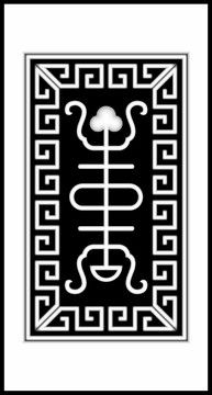 沙發(fā)獅子下面壽字靠背板灰度圖