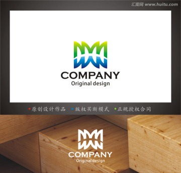 字母M logo设计