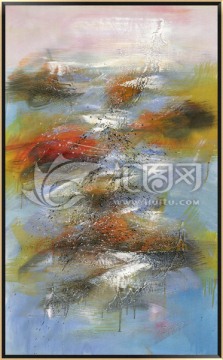 玄關(guān)抽象油畫 壁畫 背景墻