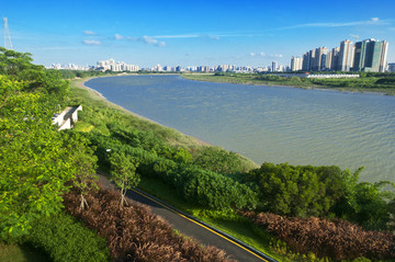 江滨流域的园林绿化