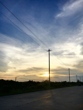 夕阳 公路