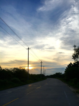 夕阳 公路