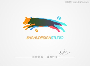 奔跑的狗狗logo