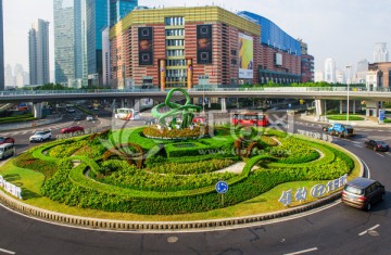 街景 植物雕塑 城市景观