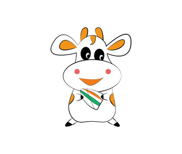 卡通可愛(ài)牛形象設(shè)計(jì)方案