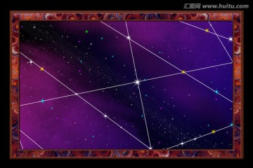 星空 夢(mèng)幻 線(xiàn)條 畫(huà)框