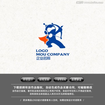 科技小蓝人 LOGO