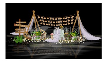 森系婚禮迎賓區(qū)