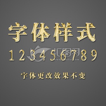 金屬字體樣式