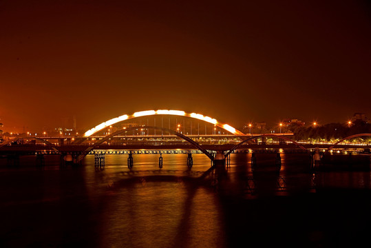 金华婺江双龙大桥 河盘桥夜景