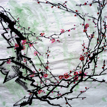 國(guó)畫紅梅