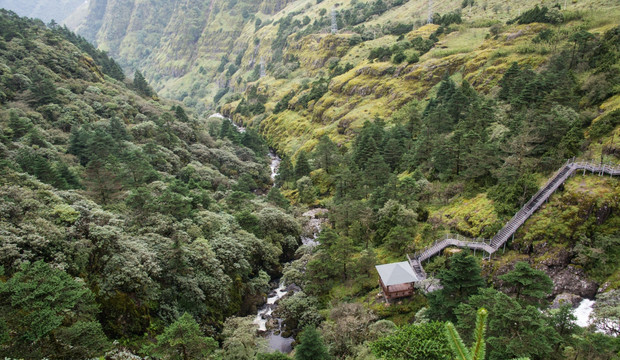 大雾中的轿子山