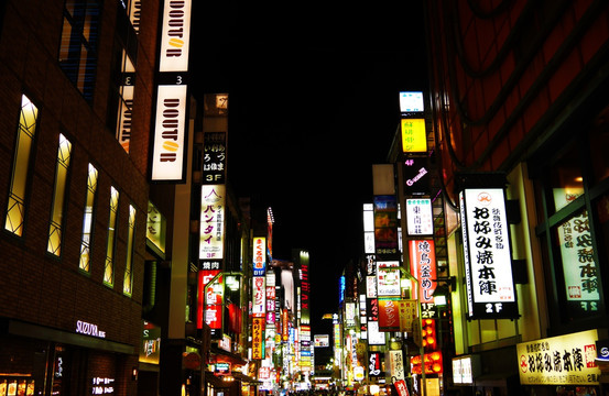 日本东京城市夜景
