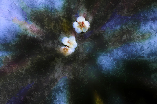 梅花油畫