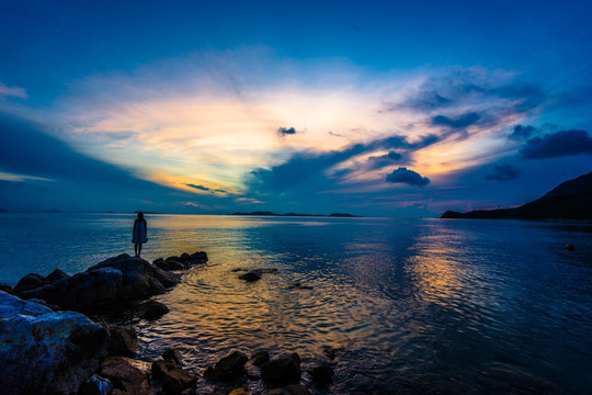 海边朝霞