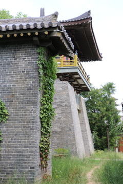 仿古建筑 青砖墙