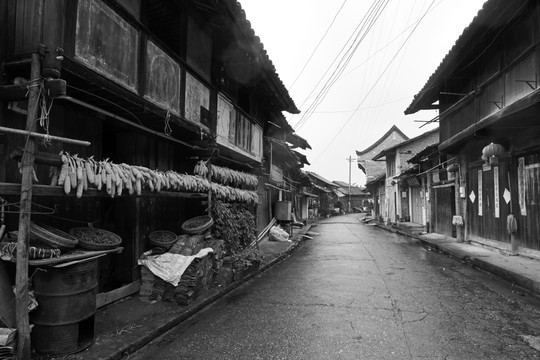 四川古镇 老街石板路