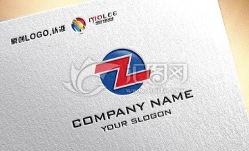 Z字母撞色大氣LOGO
