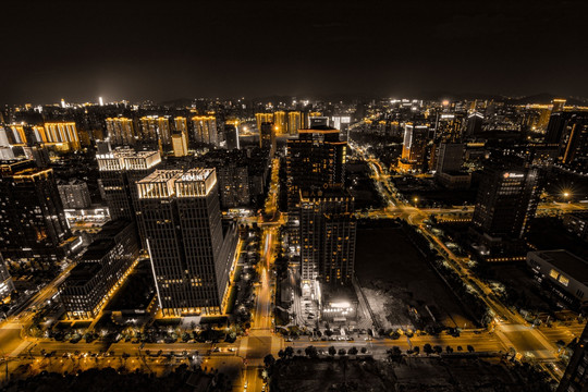 杭州滨江区夜景