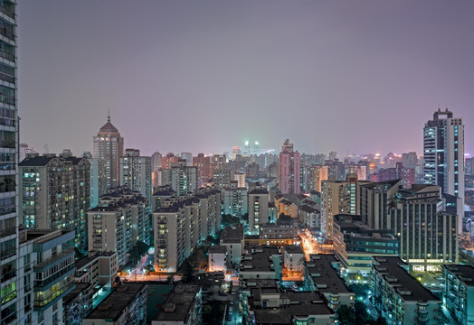 城市夜景之上海徐家汇中心区