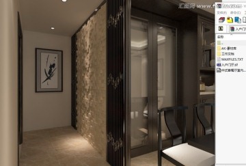 入戶門廳效果圖設計模型