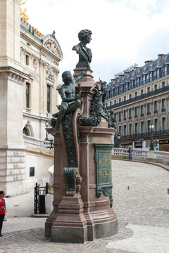 欧式建筑 法国巴黎城市雕塑