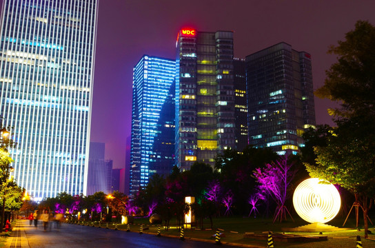 杭州钱江新城夜景