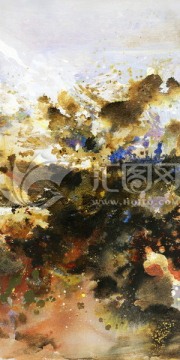 流彩畫 水墨畫