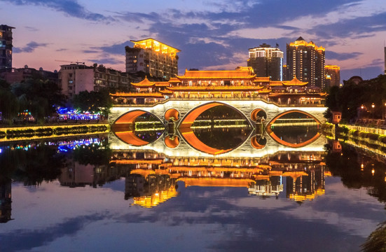 成都安顺廊桥夜景