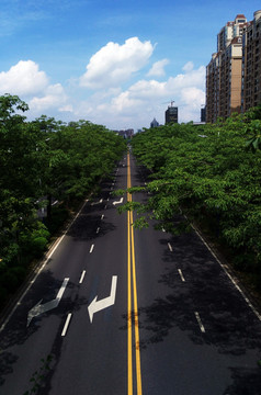 广东佛山市南海区桂城海三路街景