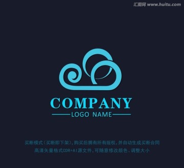 云标志 科技云logo