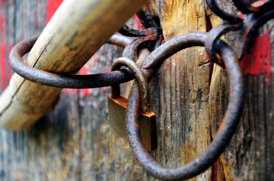 旧式门锁