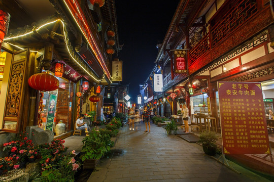 泰安古镇夜景