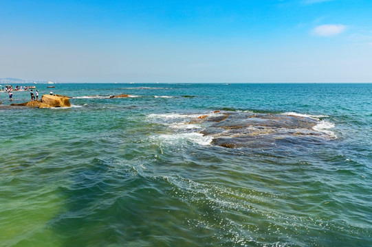 大海 礁石 浪花