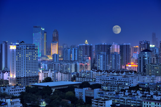 城市中秋夜景