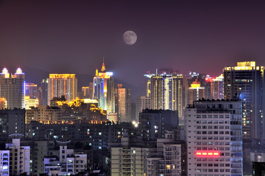 城市中秋夜景