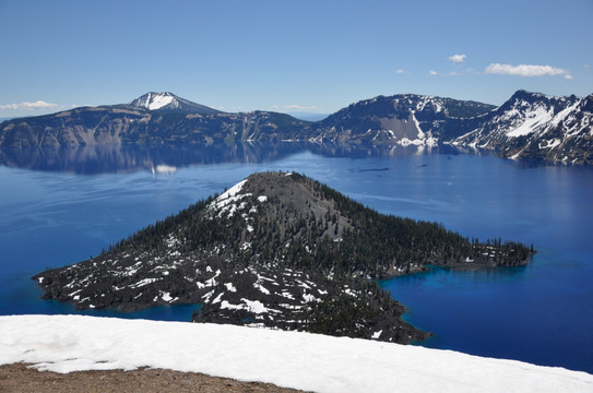 巫师岛 火山口 火山湖 美国