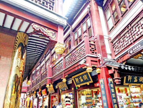 豫園 中式建筑 牌樓