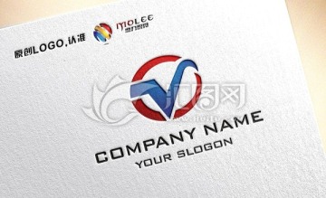 V字母創意LOGO